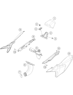 Subframe Cover KIT MC 65 2024 (KTM/HVA/GG)