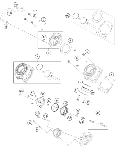 Junta Inferior Cilindro 0.60 Original KTM SX 50/65 2024- + Husqvarna TC 50/65 2024- + GasGas MC 50/65 2024-