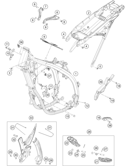 Engine Brace Right (KTM/HVA/GG)