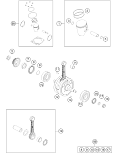Pistonkit Gr.i MX 250 (KTM/HVA/GG) St:60