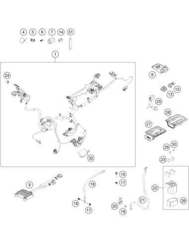 Main Wiring Harness US (KTM/HVA/GG)
