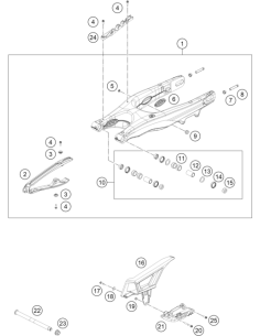 Patin de Cadena KTM SX/SXF 2023- + EXC/EXCF 2024- +...