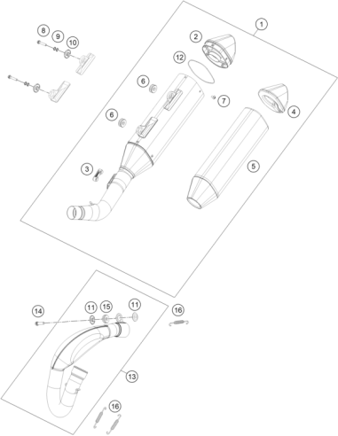 Header KTM 250 SXF (KTM/HVA/GG)