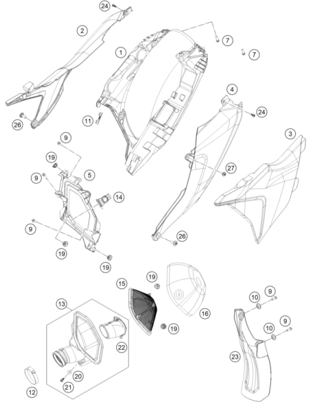 Intake Snorkel Cmpl. (KTM/HVA/GG)
