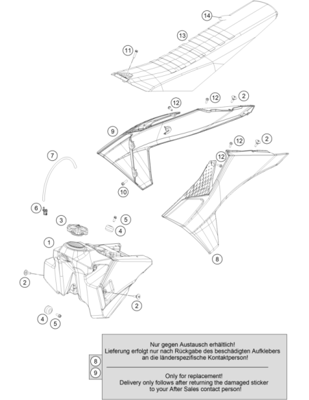 Asiento Completo Original KTM Factory Racing Naranja