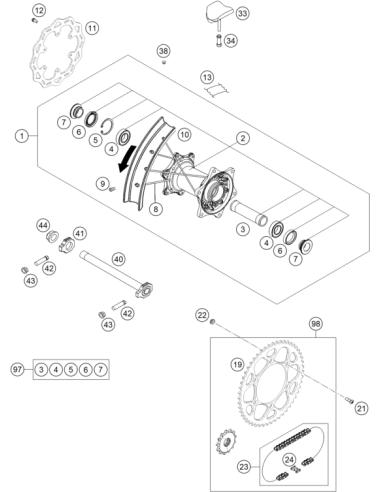 Collar NUT M22x1.5 Ws=30 (KTM/HVA/GG)