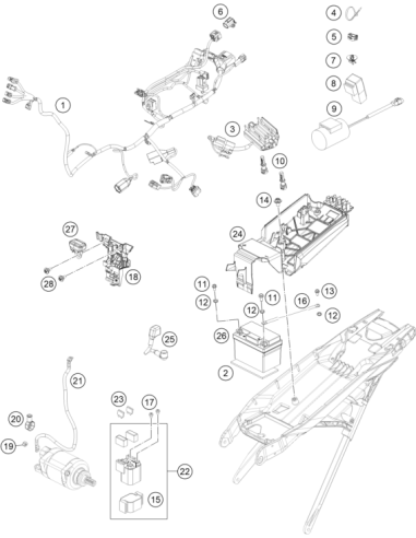 Fijacion de Conector Original KTM/Husqvarna/GasGas
