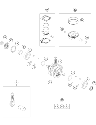Crankshaft Cmpl. (KTM/HVA/GG)