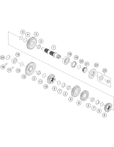 Countershaft (KTM/HVA/GG)