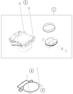 Cylinder + Piston (KTM/HVA/GG)