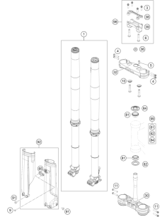 Handlebar Mount D28 mm-h41 mm (KTM/HVA/GG) St:70 2