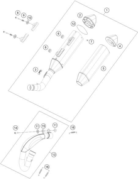 Header KTM 450 SXF (KTM/HVA/GG)