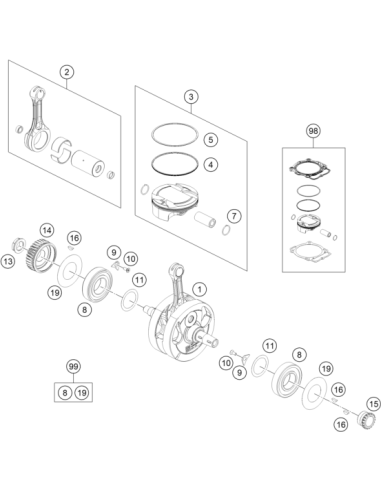 Crankshaft Cmpl. (KTM/HVA/GG)