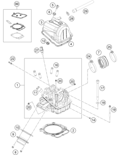 Cylinder Head Cmpl. (KTM/HVA/GG)