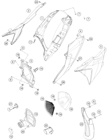 Intake Snorkel Cmpl. (KTM/HVA/GG)