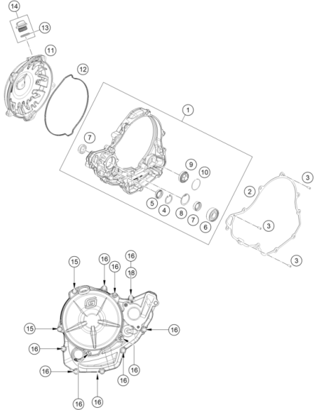 Clutch Cover Outside (KTM/HVA/GG)