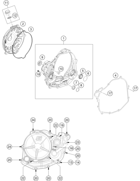 Clutch Cover Outside (KTM/HVA/GG)