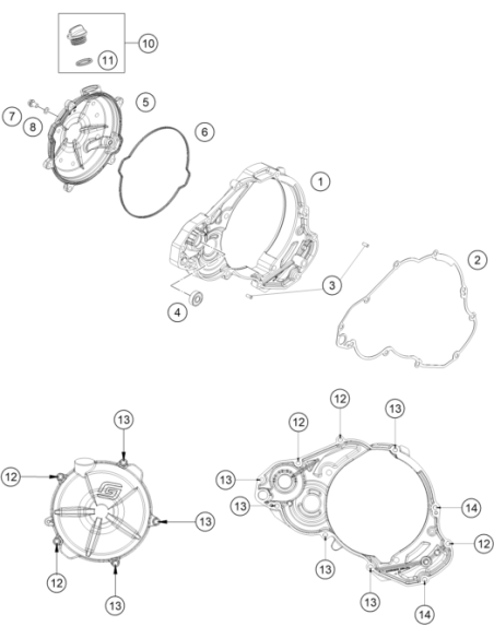 Clutch Cover Outside (KTM/HVA/GG)