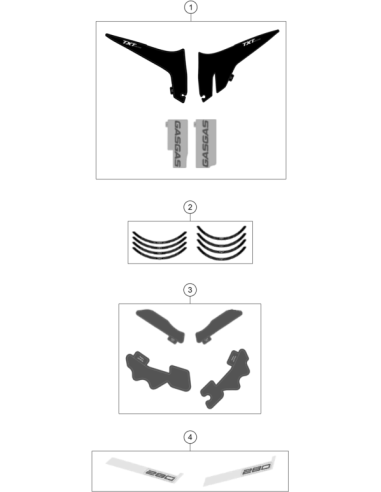 Displacement Label SET TXT 280 (KTM/HVA/GG)