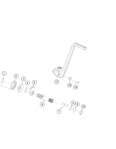 Kick-starter System Cmpl. (KTM/HVA/GG)