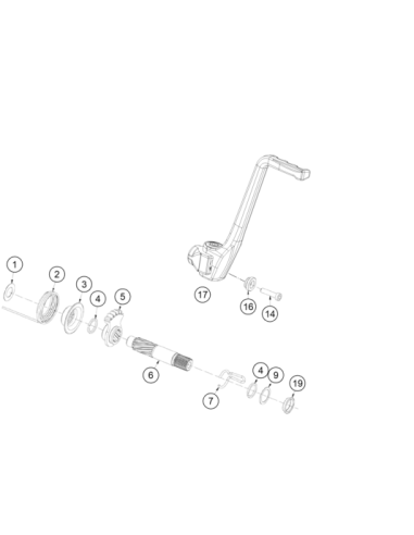 Kick-starter System Cmpl. (KTM/HVA/GG)