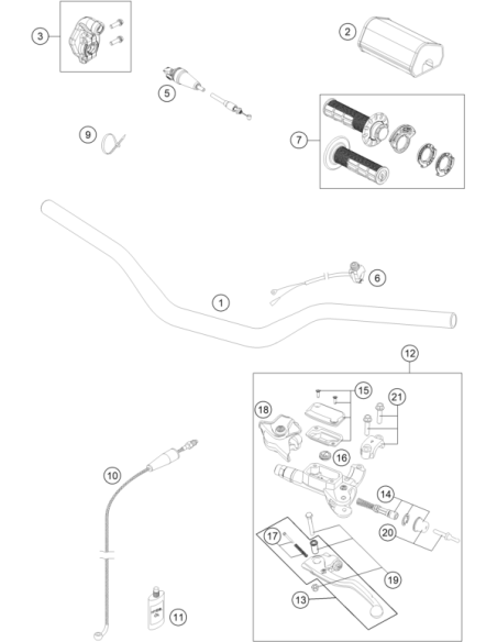 Handlebar PAD Cmpl. (KTM/HVA/GG)