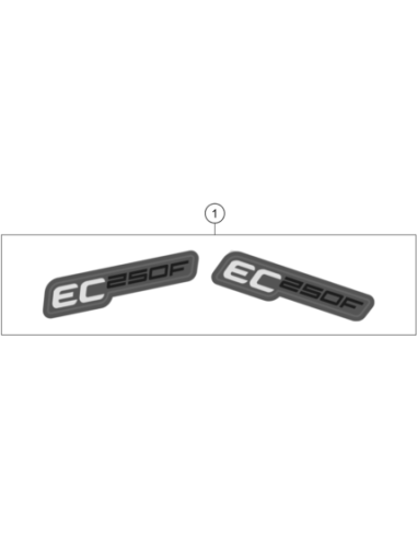 Kit de Etiquetas Laterales Original GasGas EC 250F
