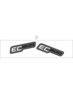 Displacement Label Left + Right EC 300 (KTM/HVA/GG)