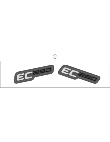 Displacement Label Left + Right EC 250...