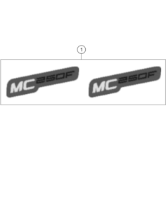 Decal SET MC 250F 2021 (KTM/HVA/GG)