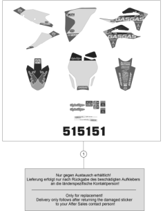 Graphics KIT MC 450F Troy LEE Design 22 (KTM/HVA/GG)