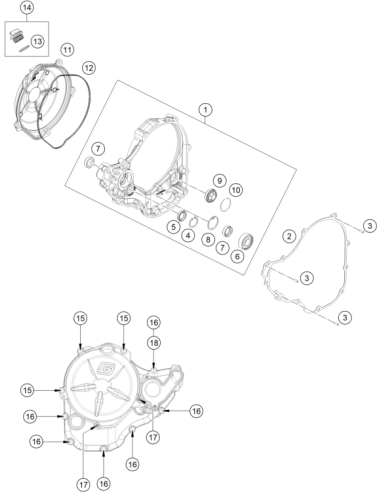 Outer Clutch Cover (KTM/HVA/GG)