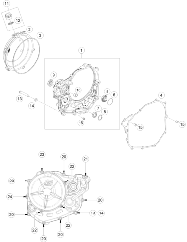 Outer Clutch Cover (KTM/HVA/GG)