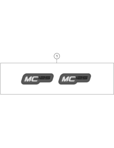 Displacement Sticker SET MC 125 (KTM/HVA/GG) 2