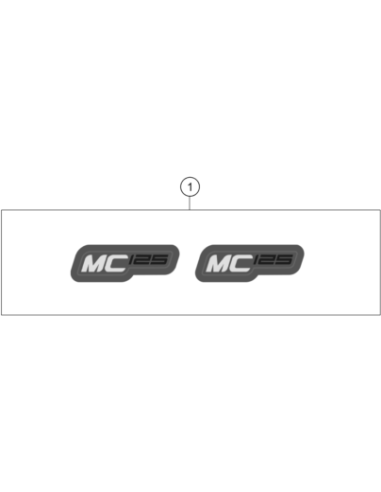Displacement Sticker SET MC 125 (KTM/HVA/GG)