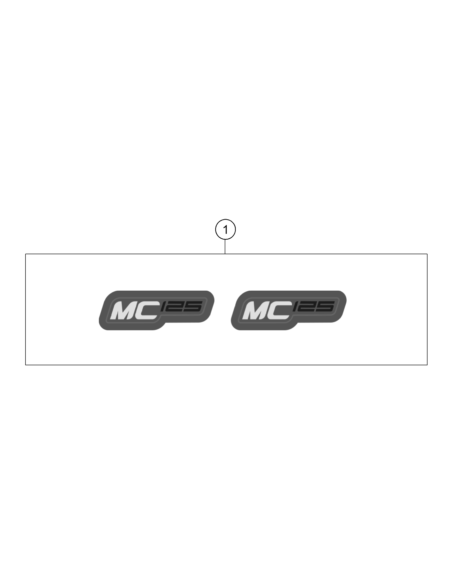 Displacement Sticker SET MC 125 (KTM/HVA/GG)
