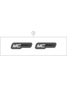 Displacement Sticker SET MC 250 (KTM/HVA/GG) 2