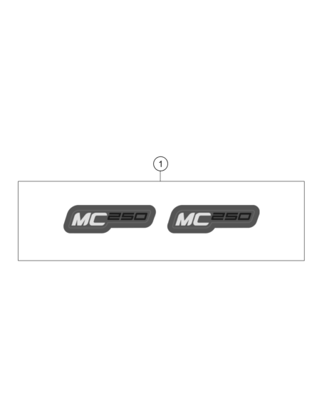 Displacement Sticker SET MC 250 (KTM/HVA/GG)