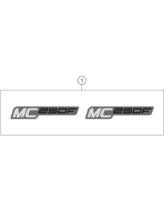 Displacement Sticker SET MC 250F (KTM/HVA/GG) 2
