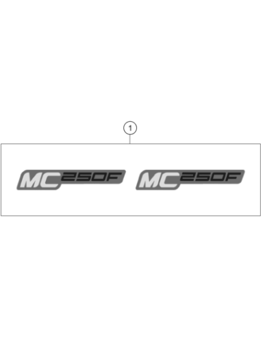Displacement Sticker SET MC 250F (KTM/HVA/GG)