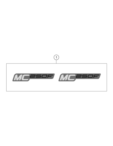 Displacement Sticker SET MC 250F (KTM/HVA/GG)
