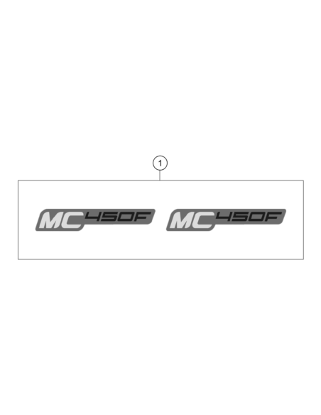 Displacement Sticker SET MC 450F (KTM/HVA/GG)