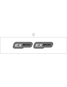 Displacement Sticker SET EX 300 (KTM/HVA/GG) 2