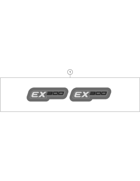 Displacement Sticker SET EX 300 (KTM/HVA/GG)