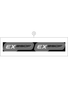 Displacement Sticker SET EX 250F (KTM/HVA/GG) 2