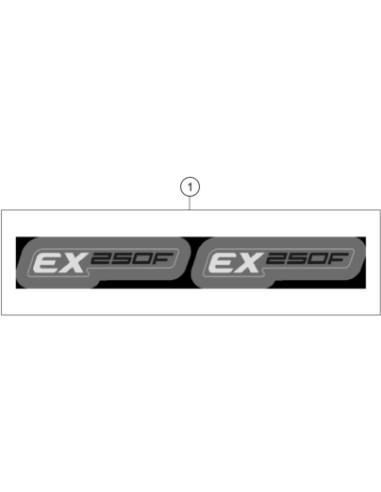 Displacement Sticker SET EX 250F (KTM/HVA/GG)