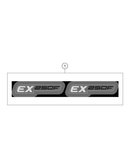 Displacement Sticker SET EX 250F (KTM/HVA/GG)