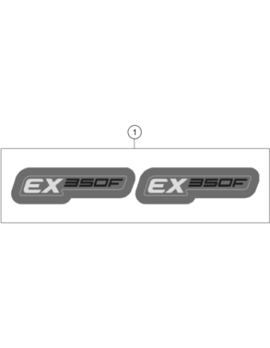 Displacement Sticker SET EX 350F (KTM/HVA/GG)