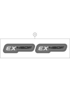 Displacement Sticker SET EX 450F (KTM/HVA/GG) 2