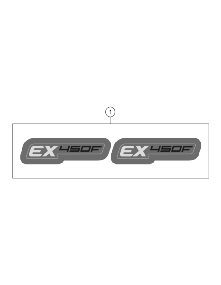 Displacement Sticker SET EX 450F (KTM/HVA/GG)
